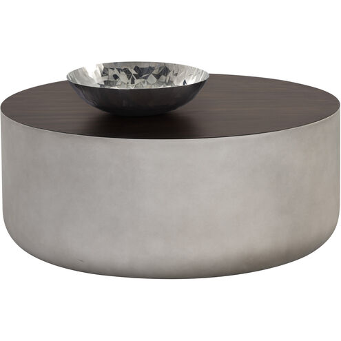 Diaz 34.5 X 15 inch Grey / Wood Grain Brown Outdoor Coffee Table
